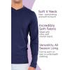 imageSTRETCH IS COMFORT Mens Oh So Soft Luxe Long Sleeve V Neck ShirtBlack