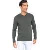 imageSTRETCH IS COMFORT Mens Oh So Soft Luxe Long Sleeve V Neck ShirtCharcoal Gray