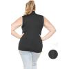 imageSTRETCH IS COMFORT Womens Plus Oh So Soft Sleeveless Mock Neck Top  Perfectly Stylish Cozy Essential for Everyday XS5XLBlack
