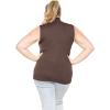 imageSTRETCH IS COMFORT Womens Plus Oh So Soft Sleeveless Mock Neck Top  Perfectly Stylish Cozy Essential for Everyday XS5XLBrown