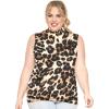 imageSTRETCH IS COMFORT Womens Plus Oh So Soft Sleeveless Mock Neck Top  Perfectly Stylish Cozy Essential for Everyday XS5XLBrown Leopard