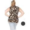 imageSTRETCH IS COMFORT Womens Plus Oh So Soft Sleeveless Mock Neck Top  Perfectly Stylish Cozy Essential for Everyday XS5XLBrown Leopard