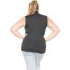 imageSTRETCH IS COMFORT Womens Plus Oh So Soft Sleeveless Mock Neck Top  Perfectly Stylish Cozy Essential for Everyday XS5XLCharcoal Gray
