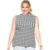 imageSTRETCH IS COMFORT Womens Plus Oh So Soft Sleeveless Mock Neck Top  Perfectly Stylish Cozy Essential for Everyday XS5XLHoundstooth