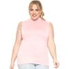 imageSTRETCH IS COMFORT Womens Plus Oh So Soft Sleeveless Mock Neck Top  Perfectly Stylish Cozy Essential for Everyday XS5XLLight Pink