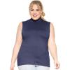 imageSTRETCH IS COMFORT Womens Plus Oh So Soft Sleeveless Mock Neck Top  Perfectly Stylish Cozy Essential for Everyday XS5XLNavy Blue
