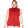 imageSTRETCH IS COMFORT Womens Plus Oh So Soft Sleeveless Mock Neck Top  Perfectly Stylish Cozy Essential for Everyday XS5XLRed