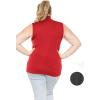 imageSTRETCH IS COMFORT Womens Plus Oh So Soft Sleeveless Mock Neck Top  Perfectly Stylish Cozy Essential for Everyday XS5XLRed