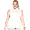 imageSTRETCH IS COMFORT Womens Plus Oh So Soft Sleeveless Mock Neck Top  Perfectly Stylish Cozy Essential for Everyday XS5XLWhite