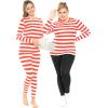imageSTRETCH IS COMFORT Womens and Plus Oh So Soft Long Sleeve Crew Neck Top  Small  3XRed White Stripes