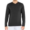 imageSTRETCH IS COMFORT Mens Oh So Soft Luxe Long Sleeve V Neck ShirtBlack