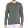 imageSTRETCH IS COMFORT Mens Oh So Soft Luxe Long Sleeve V Neck ShirtCharcoal Gray