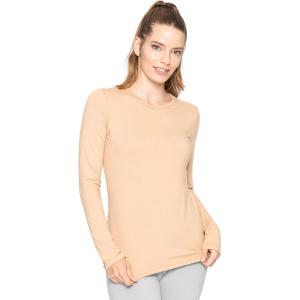 imageSTRETCH IS COMFORT Womens and Plus Oh So Soft Long Sleeve Crew Neck Top  Small  3XBeige