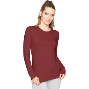imageSTRETCH IS COMFORT Womens and Plus Oh So Soft Long Sleeve Crew Neck Top  Small  3XBurgundy