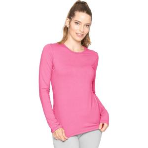 imageSTRETCH IS COMFORT Womens and Plus Oh So Soft Long Sleeve Crew Neck Top  Small  3XHot Pink