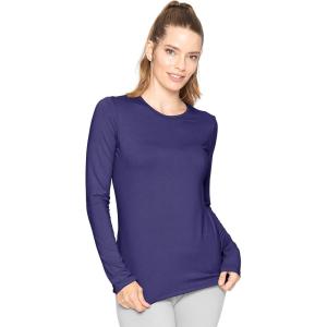 imageSTRETCH IS COMFORT Womens and Plus Oh So Soft Long Sleeve Crew Neck Top  Small  3XNavy Blue