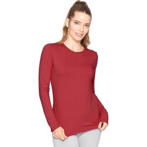 imageSTRETCH IS COMFORT Womens and Plus Oh So Soft Long Sleeve Crew Neck Top  Small  3XRed
