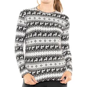 imageSTRETCH IS COMFORT Womens and Plus Oh So Soft Long Sleeve Crew Neck Top  Small  3XReindeer
