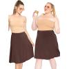 imageKnee Length and Midi ALine Flowy Skirt  Comfortable Clothes for Women  S5XBrown