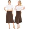 imageKnee Length and Midi ALine Flowy Skirt  Comfortable Clothes for Women  S5XBrown