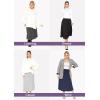 imageKnee Length and Midi ALine Flowy Skirt  Comfortable Clothes for Women  S5XHeather Gray