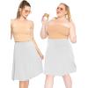 imageKnee Length and Midi ALine Flowy Skirt  Comfortable Clothes for Women  S5XHeather Gray