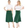 imageKnee Length and Midi ALine Flowy Skirt  Comfortable Clothes for Women  S5XHunter Green