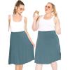 imageKnee Length and Midi ALine Flowy Skirt  Comfortable Clothes for Women  S5XLight Teal