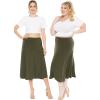 imageKnee Length and Midi ALine Flowy Skirt  Comfortable Clothes for Women  S5XOlive Green