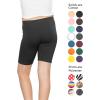 imageSTRETCH IS COMFORT Girls Cotton Biker Shorts and Cartwheel Shorts  Two Lengths to Choose from  Size 414Black