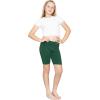 imageSTRETCH IS COMFORT Girls Cotton Biker Shorts and Cartwheel Shorts  Two Lengths to Choose from  Size 414Hunter Green