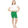 imageSTRETCH IS COMFORT Girls Cotton Biker Shorts and Cartwheel Shorts  Two Lengths to Choose from  Size 414Kelly Green