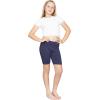 imageSTRETCH IS COMFORT Girls Cotton Biker Shorts and Cartwheel Shorts  Two Lengths to Choose from  Size 414Navy Blue