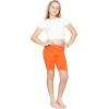 imageSTRETCH IS COMFORT Girls Cotton Biker Shorts and Cartwheel Shorts  Two Lengths to Choose from  Size 414Orange