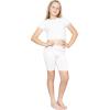 imageSTRETCH IS COMFORT Girls Cotton Biker Shorts and Cartwheel Shorts  Two Lengths to Choose from  Size 414White