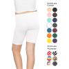 imageSTRETCH IS COMFORT Girls Cotton Biker Shorts and Cartwheel Shorts  Two Lengths to Choose from  Size 414White