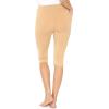 imageSTRETCH IS COMFORT Women and Plus Size High Waist Biker Shorts Full and Knee Length Leggings with PocketBeige