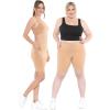 imageSTRETCH IS COMFORT Women and Plus Size High Waist Biker Shorts Full and Knee Length Leggings with PocketBeige