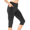 imageSTRETCH IS COMFORT Women and Plus Size High Waist Biker Shorts Full and Knee Length Leggings with PocketBlack