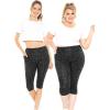 imageSTRETCH IS COMFORT Women and Plus Size High Waist Biker Shorts Full and Knee Length Leggings with PocketBlack Cheetah