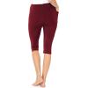 imageSTRETCH IS COMFORT Women and Plus Size High Waist Biker Shorts Full and Knee Length Leggings with PocketBurgundy