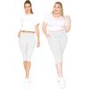 imageSTRETCH IS COMFORT Women and Plus Size High Waist Biker Shorts Full and Knee Length Leggings with PocketHeather Gray