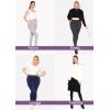imageSTRETCH IS COMFORT Women and Plus Size High Waist Biker Shorts Full and Knee Length Leggings with PocketNavy Blue