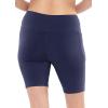 imageSTRETCH IS COMFORT Women and Plus Size High Waist Biker Shorts Full and Knee Length Leggings with PocketNavy Blue