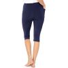 imageSTRETCH IS COMFORT Women and Plus Size High Waist Biker Shorts Full and Knee Length Leggings with PocketNavy Blue
