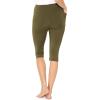 imageSTRETCH IS COMFORT Women and Plus Size High Waist Biker Shorts Full and Knee Length Leggings with PocketOlive Green