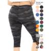 imageSTRETCH IS COMFORT Womens Plus Size Knee ampamp Full Length Leggings  XLarge  7XBlack Camo