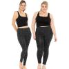 imageSTRETCH IS COMFORT Womens Plus Size Knee ampamp Full Length Leggings  XLarge  7XBlack Cheetah