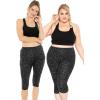 imageSTRETCH IS COMFORT Womens Plus Size Knee ampamp Full Length Leggings  XLarge  7XBlack Cheetah