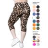 imageSTRETCH IS COMFORT Womens Plus Size Knee ampamp Full Length Leggings  XLarge  7XBrown Leopard